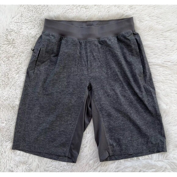 Lululemon Heather Gray & Olive Green 11” T.H.E. Shorts Men’s Size Small - Picture 1 of 6